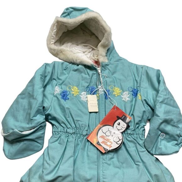 Vintage Weather Winky Snow Suit Toddler 18 Months Green Baby Coat New Old Stock - Picture 2 of 7